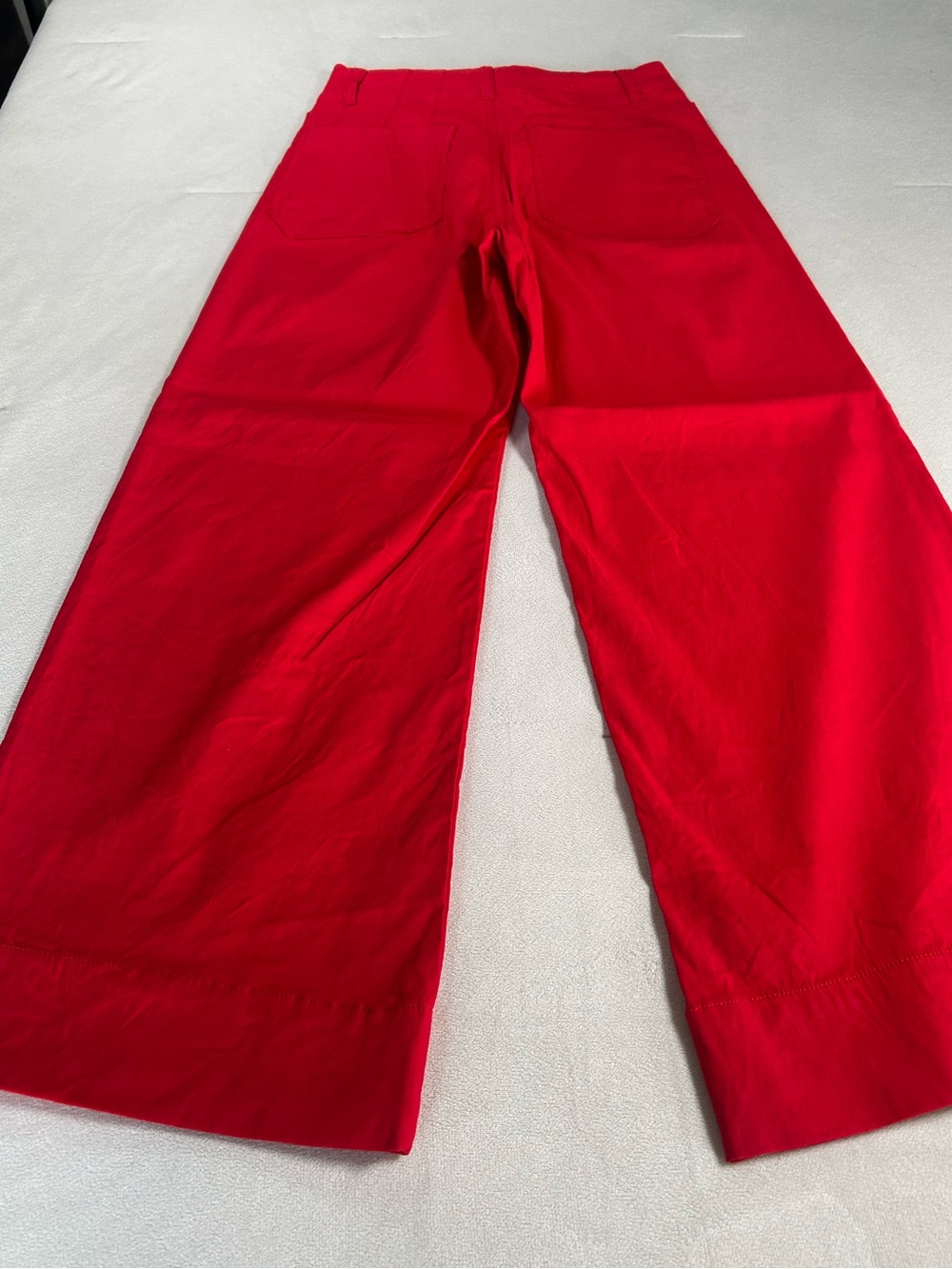 Maeve The Colette High-Rise Wide-Leg Cropped Pants Red Women’s Size 27 - Picture 10 of 16